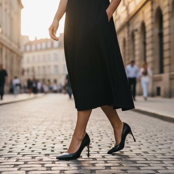 Authentic Christian Dior Dior Nova Pumps Black Leather Star Heel 37.5 10cm Heels - Picture 2 of 12